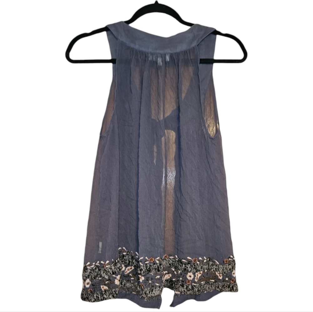 Sheer Embroidered Boho Chic Top